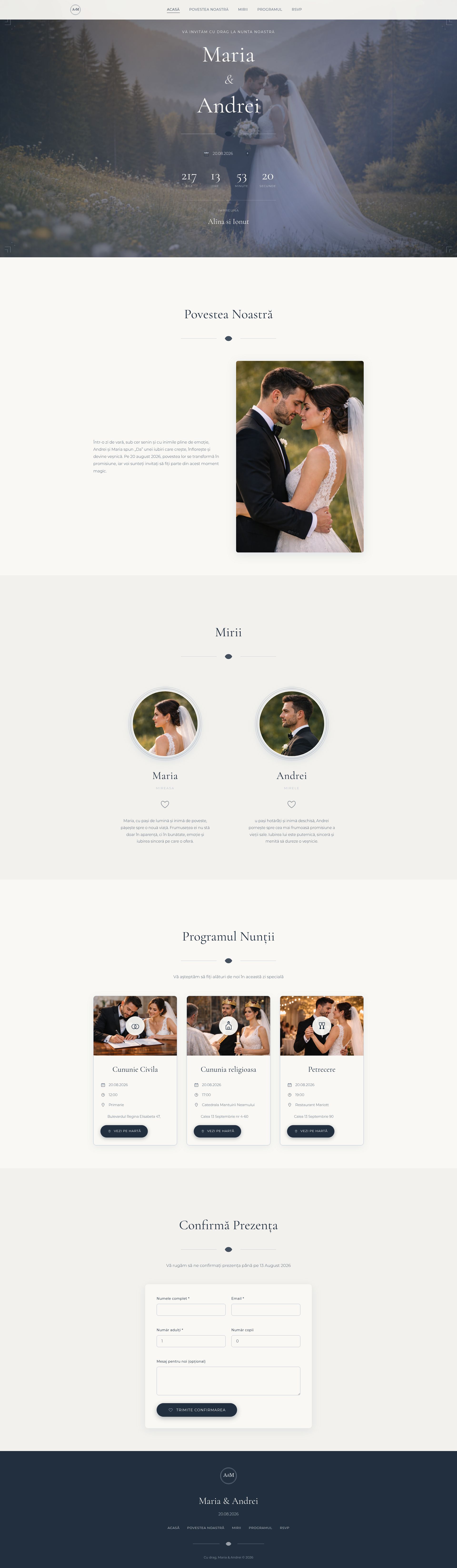 Invitație online Modern Elegant Dusty Blue