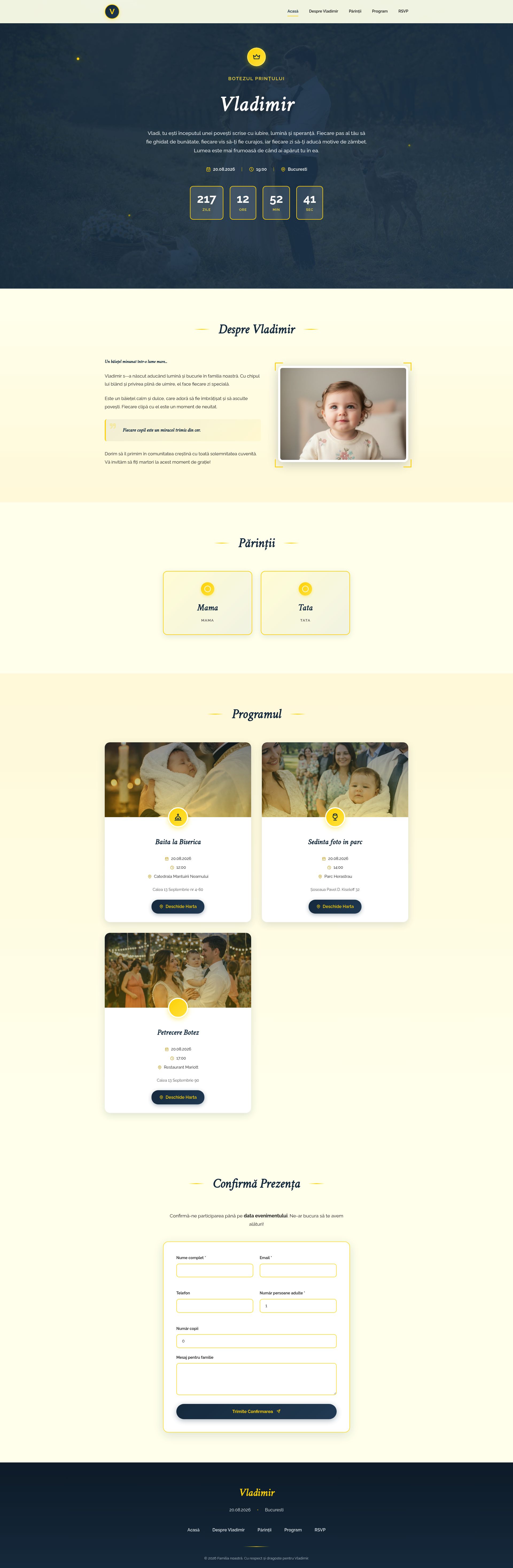 Invitație online Elegant Classic Navy & Gold