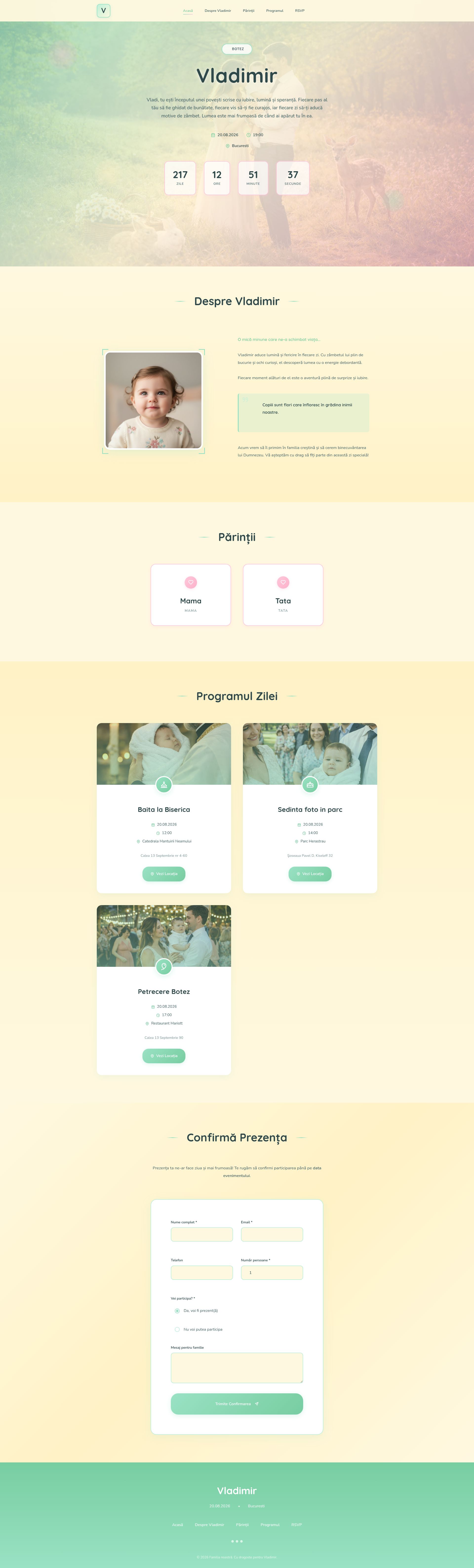 Invitație online Soft Playful Mint