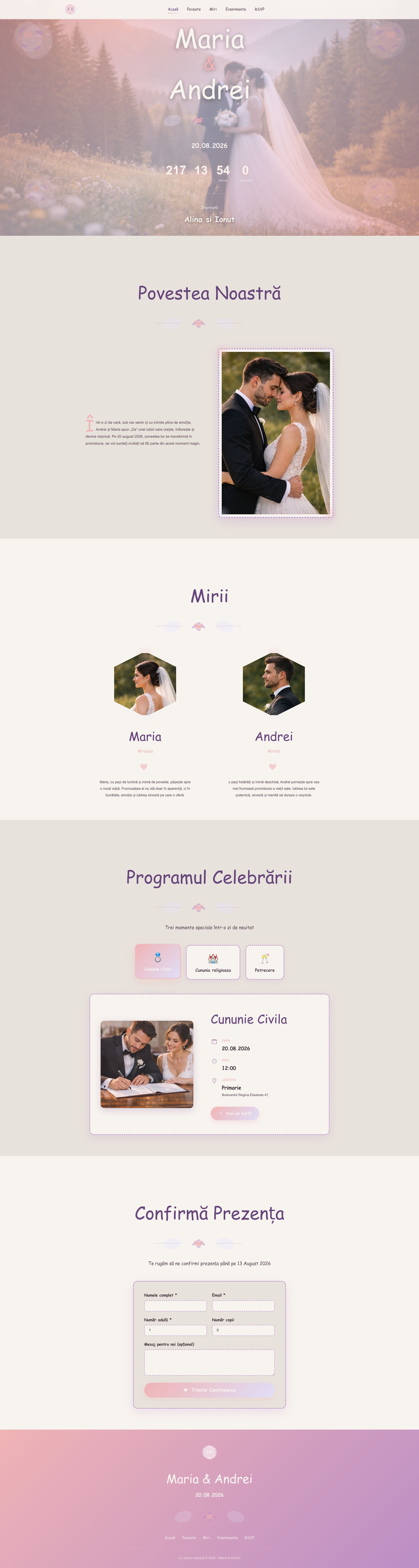 Invitație online Romantic Floral Watercolor