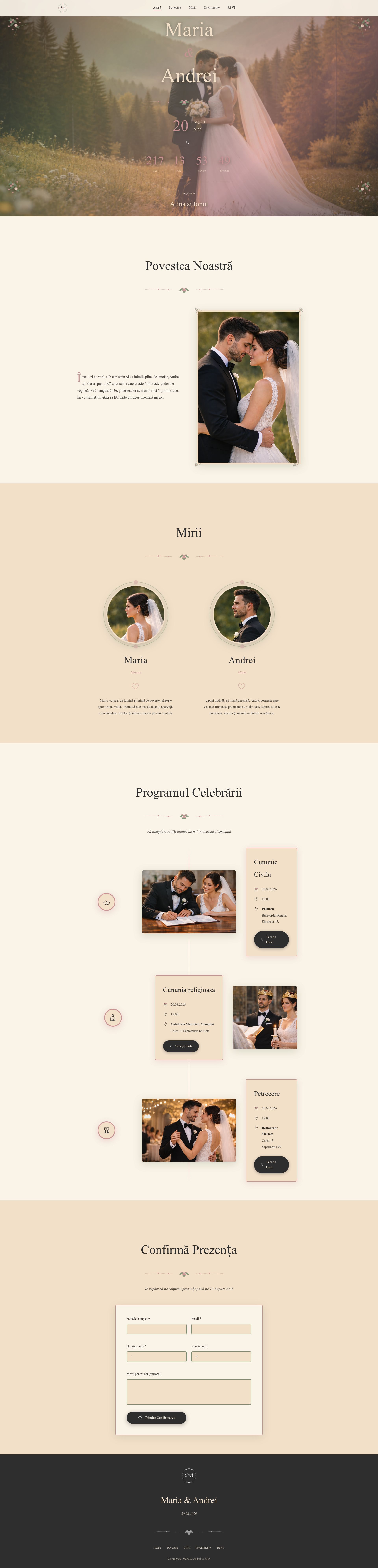 Invitație online Romantic Floral Vintage